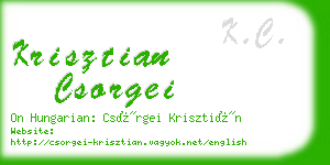 krisztian csorgei business card